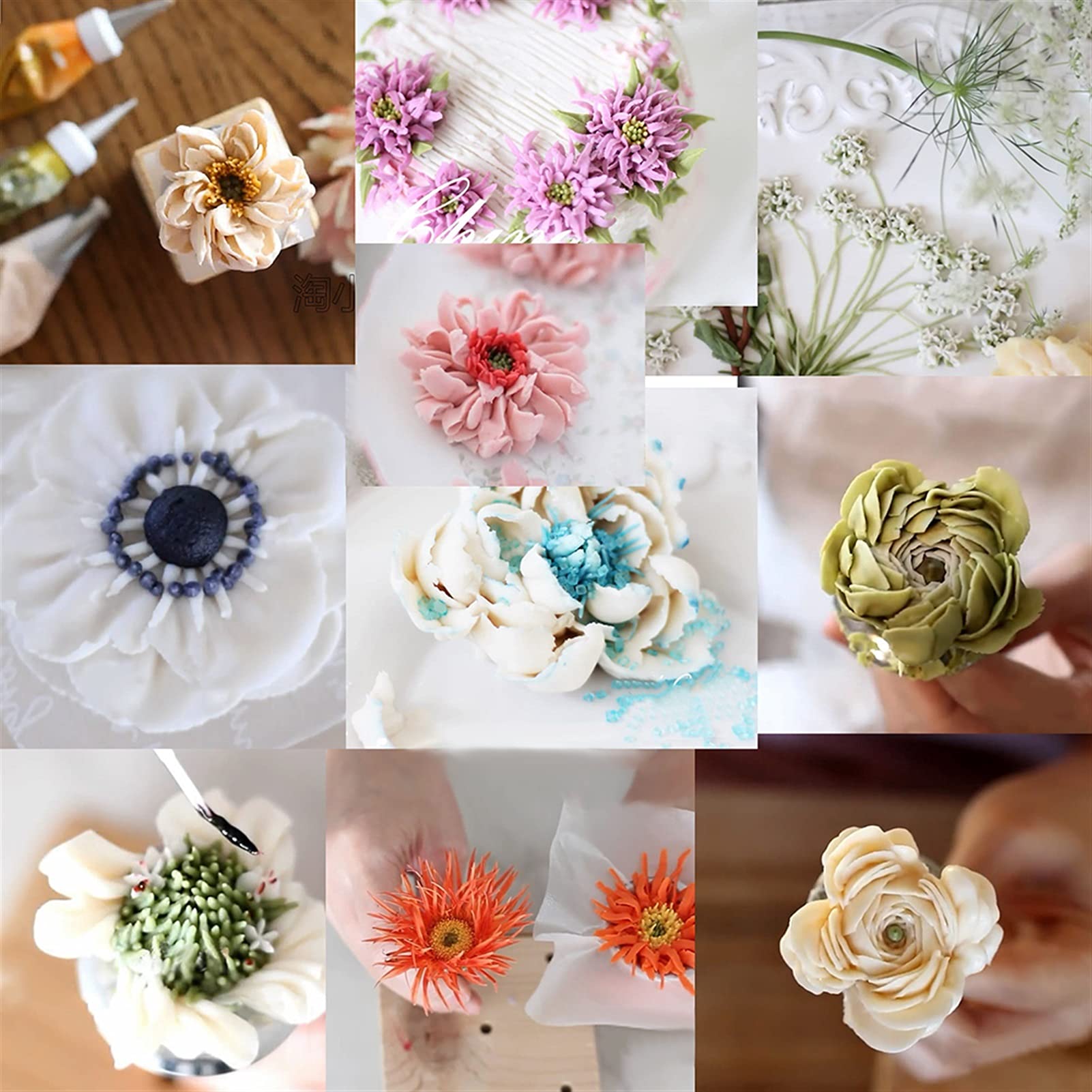Herramientas de decoración de Pasteles de Bricolaje, boquillas for tuberías de Pasteles, Consejos for Decorar Pasteles con Flores de Rosas, Crema, glaseado, tuberías, Fondant, boquillas for