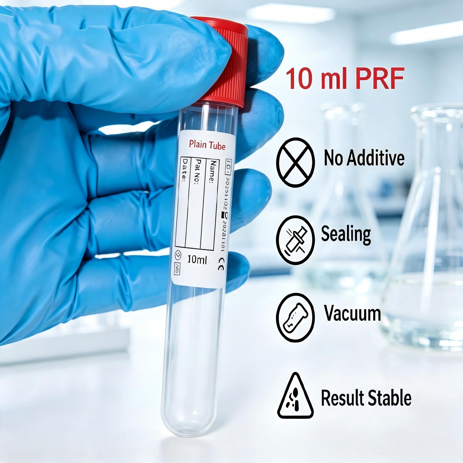 Lab Sample Tubes - 100 Pcs 10ml -2