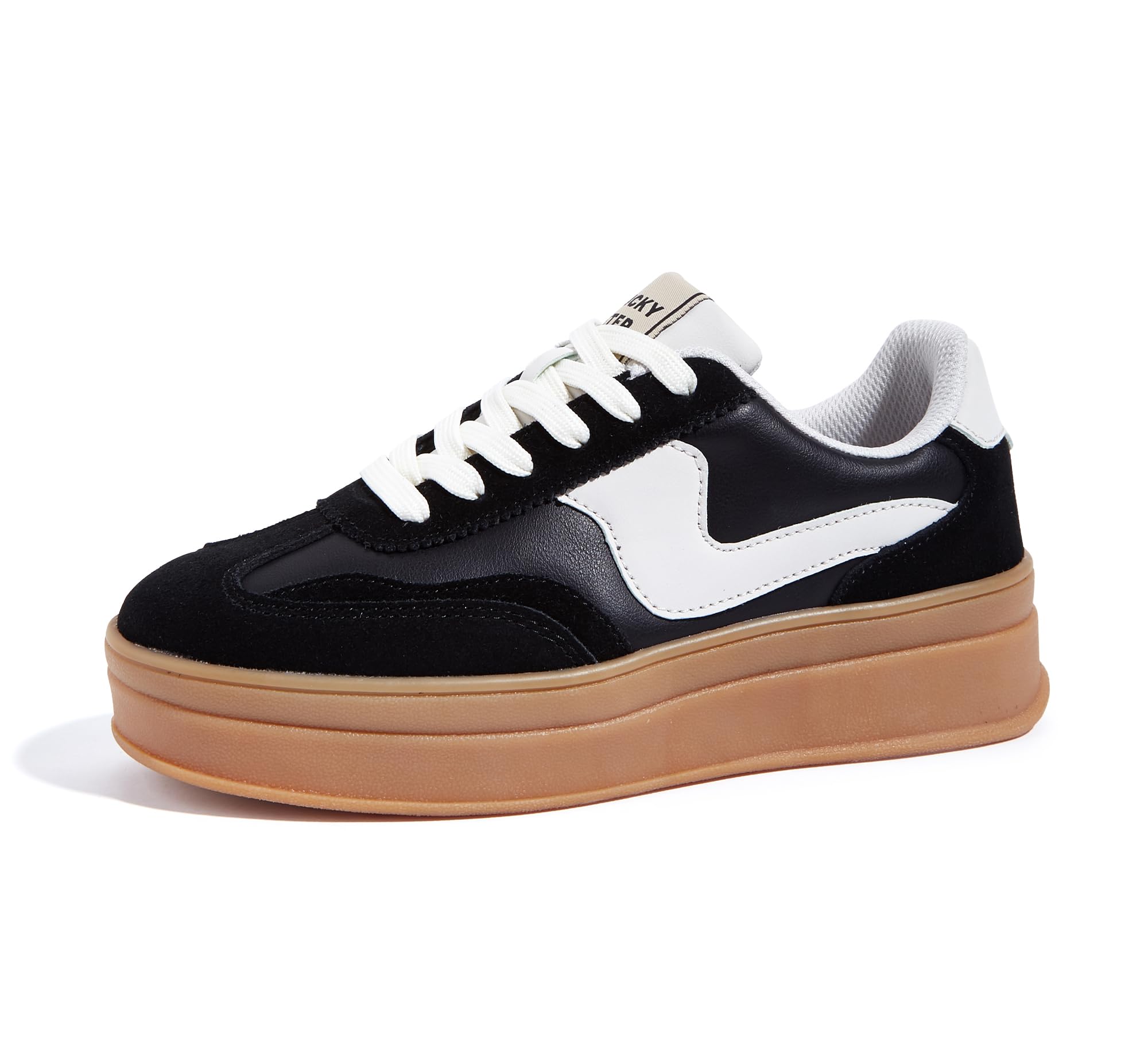 LUCKY STEP Zapatillas de Plataforma para Mujer – Zapatillas Chunky de Moda, Calzado Casual con Cordones, Cómodas para Caminar y Uso Diario