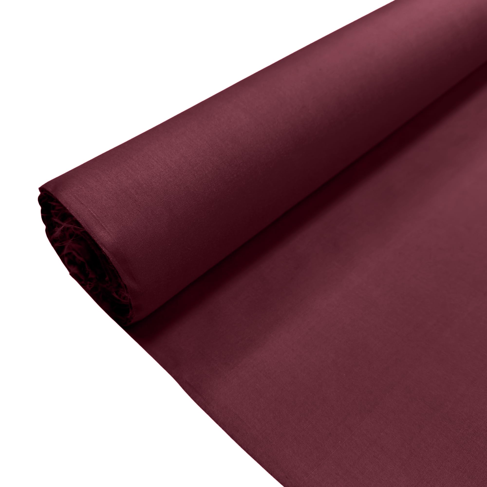 Thefabrictrade Wine Plain Polycotton Fabric Dress Craft Poly Cotton Material | 3 Metre (300Cm X 112Cm) | Soft Poly Cotton For Sewing, Dressmaking, Crafts, Bunting & Lining