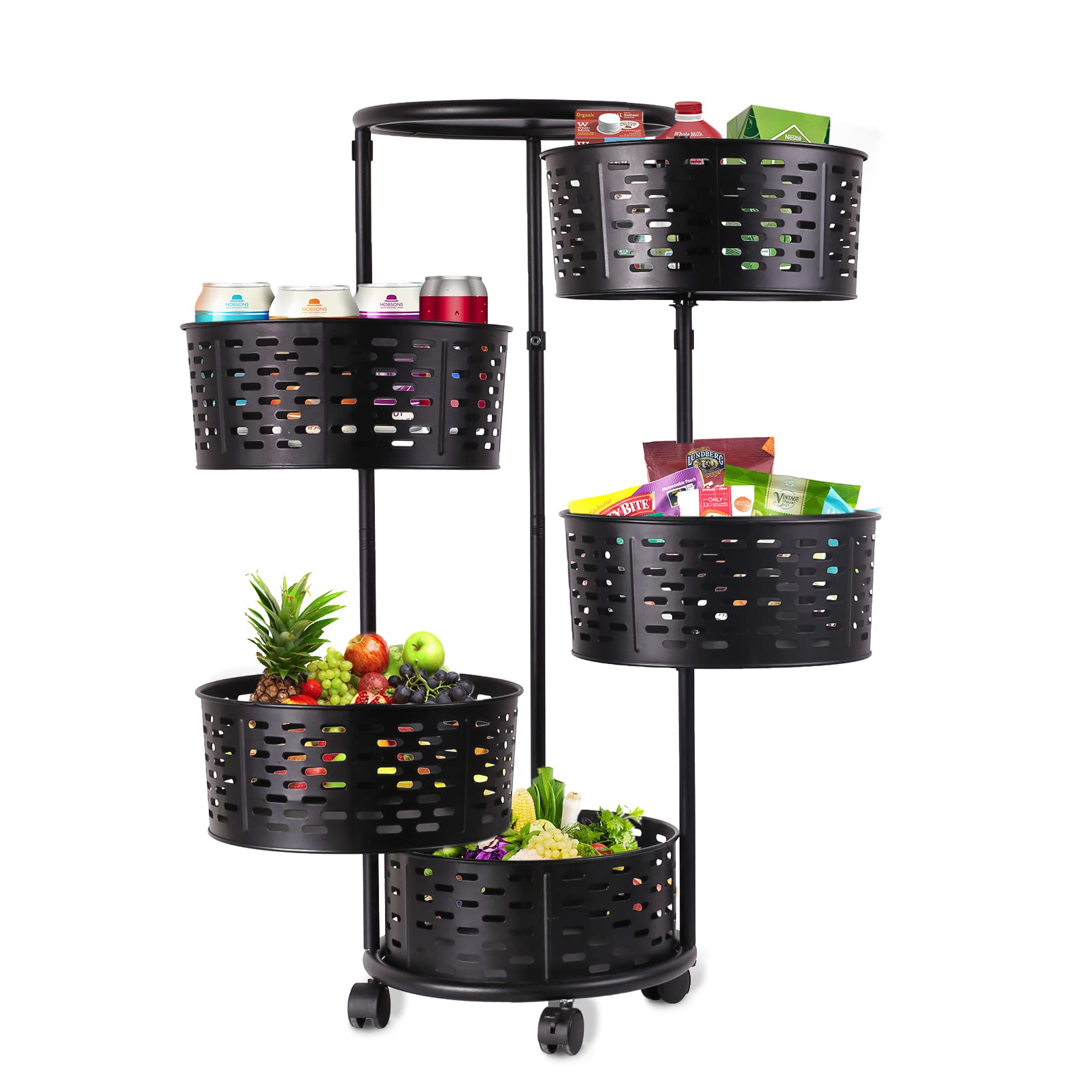 Buy Fruit Basket For Kitchen 5 Layer Stainless Steel Metal Material