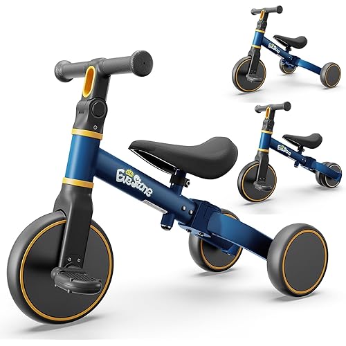 5-in-1 Kids Balance Bike, Toddler Tricycle for 1-3, Ride-On Toy for 18 Months to 4 Years, Outdoor and Indoor Gift Bike for Yard, Sidewalk, Park, Birthday Present for Boys & Girls, Blue