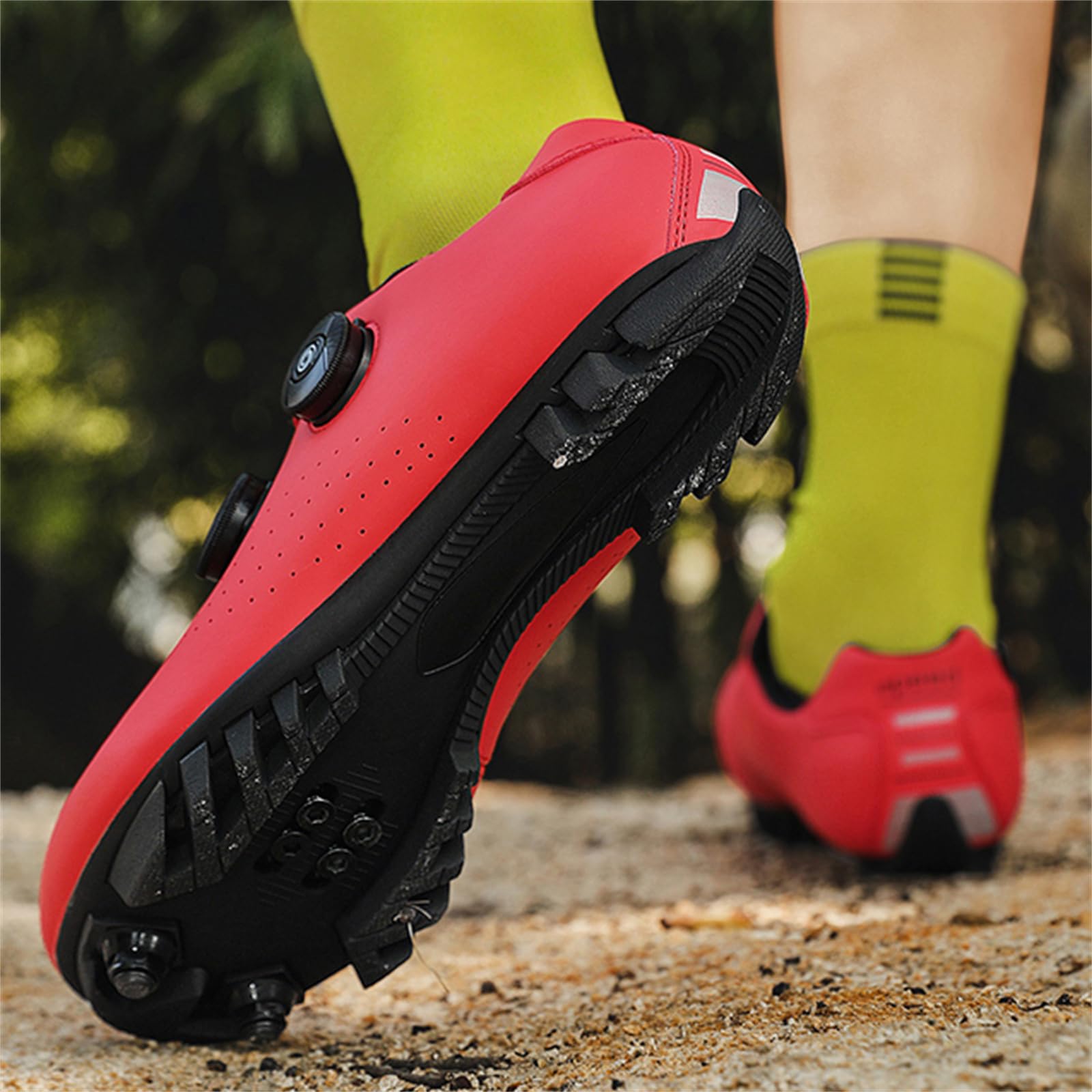 JiuQing Męskie buty do jazdy na rowerze górskim Buty rowerowe MTB kompatybilne z 2-śrubami SPD Knagi SPD Outdoor Travel Buty rowerowe