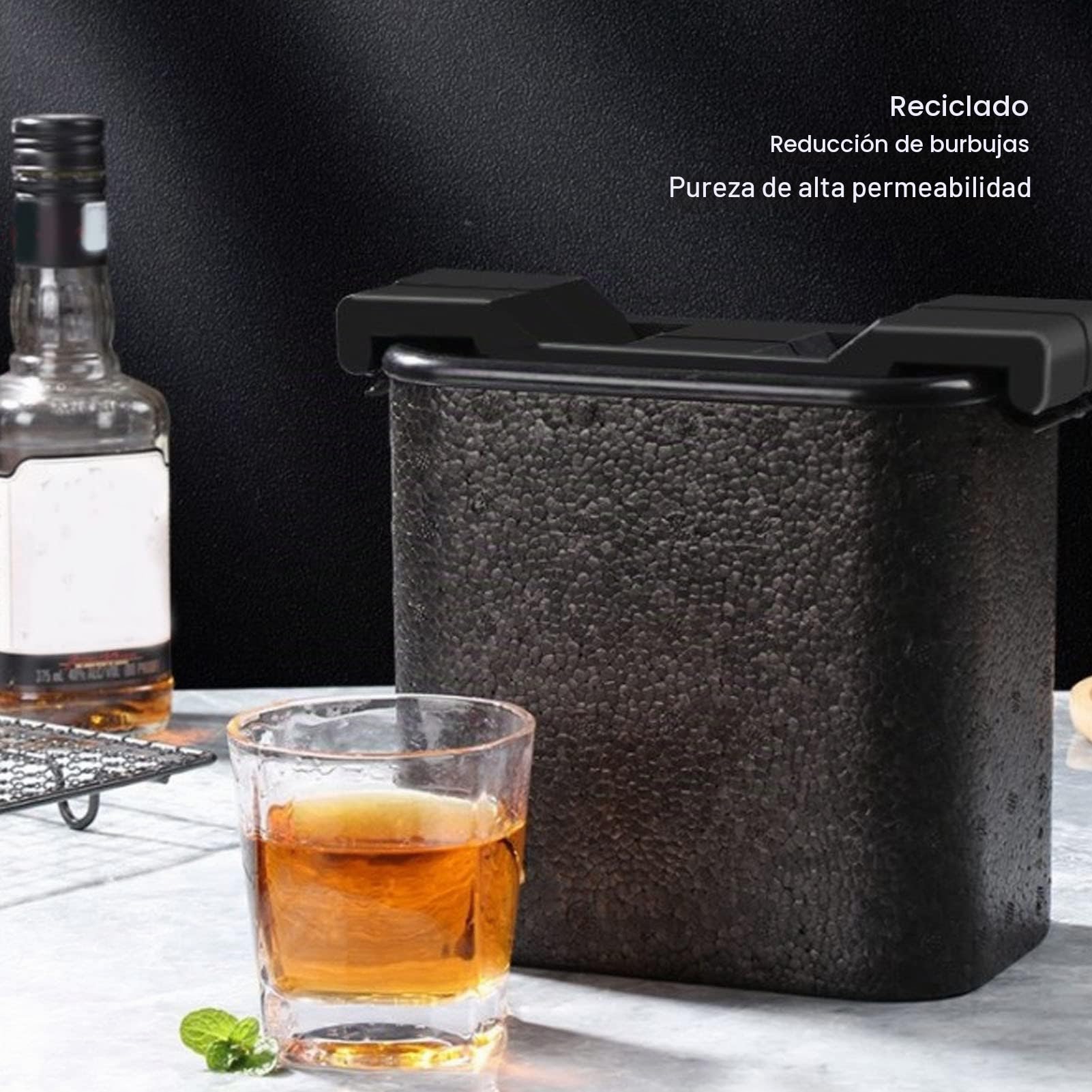 TOPINCN Fabricante de Bolas de Hielo Transparente, Fabricante de Bolas de Hielo de Whisky de Silicona ABS, Fabricante de Bolas de Hielo Transparente de 2 Agujeros, Molde para Hacer Bolas