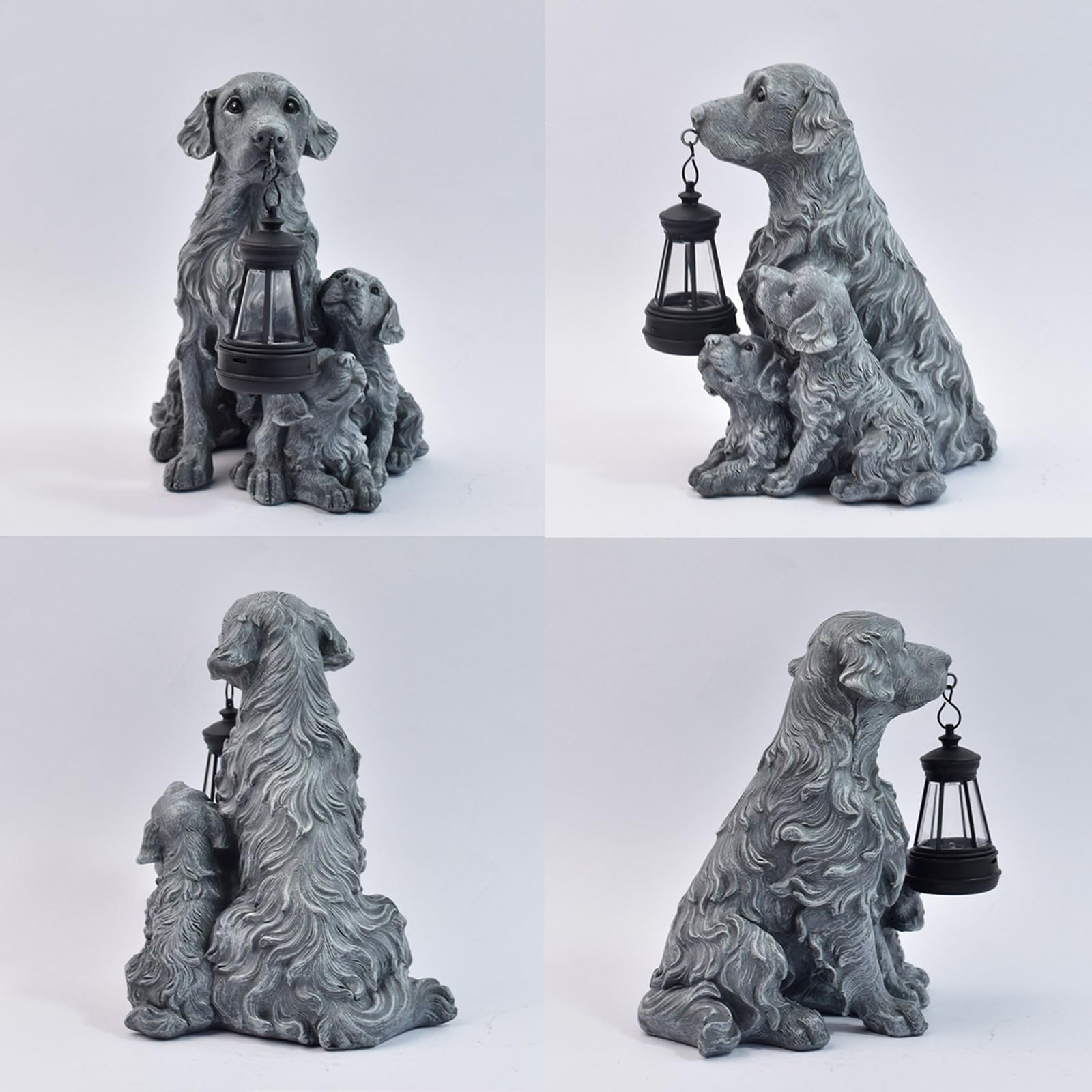 Lampada solare resistente delle passerelle della statua del giardino di energia solare di forma per le statue del cane della decorazione del percorso del portico con la luce