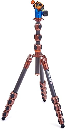 3 Legged Thing Albert Kit 2.0 - Sistema de trípode de viaje compacto de fibra de carbono con cabezal de bola AirHed Pro (bronce tierra)