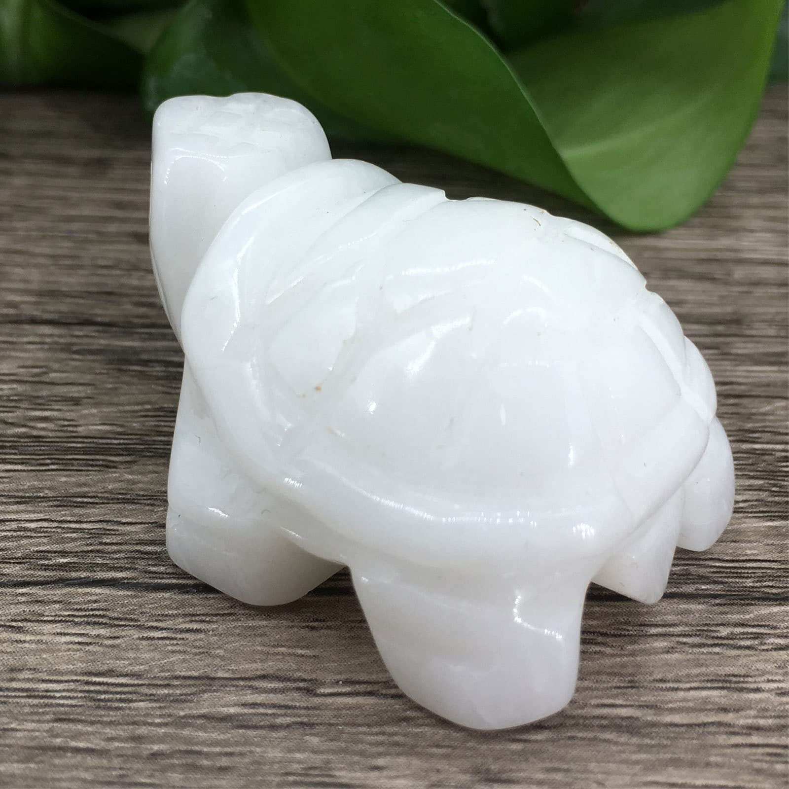 Amazon.co.jp: 水晶亀像彫刻石レイキポケット宝石手彫り白玉亀置物 1.4