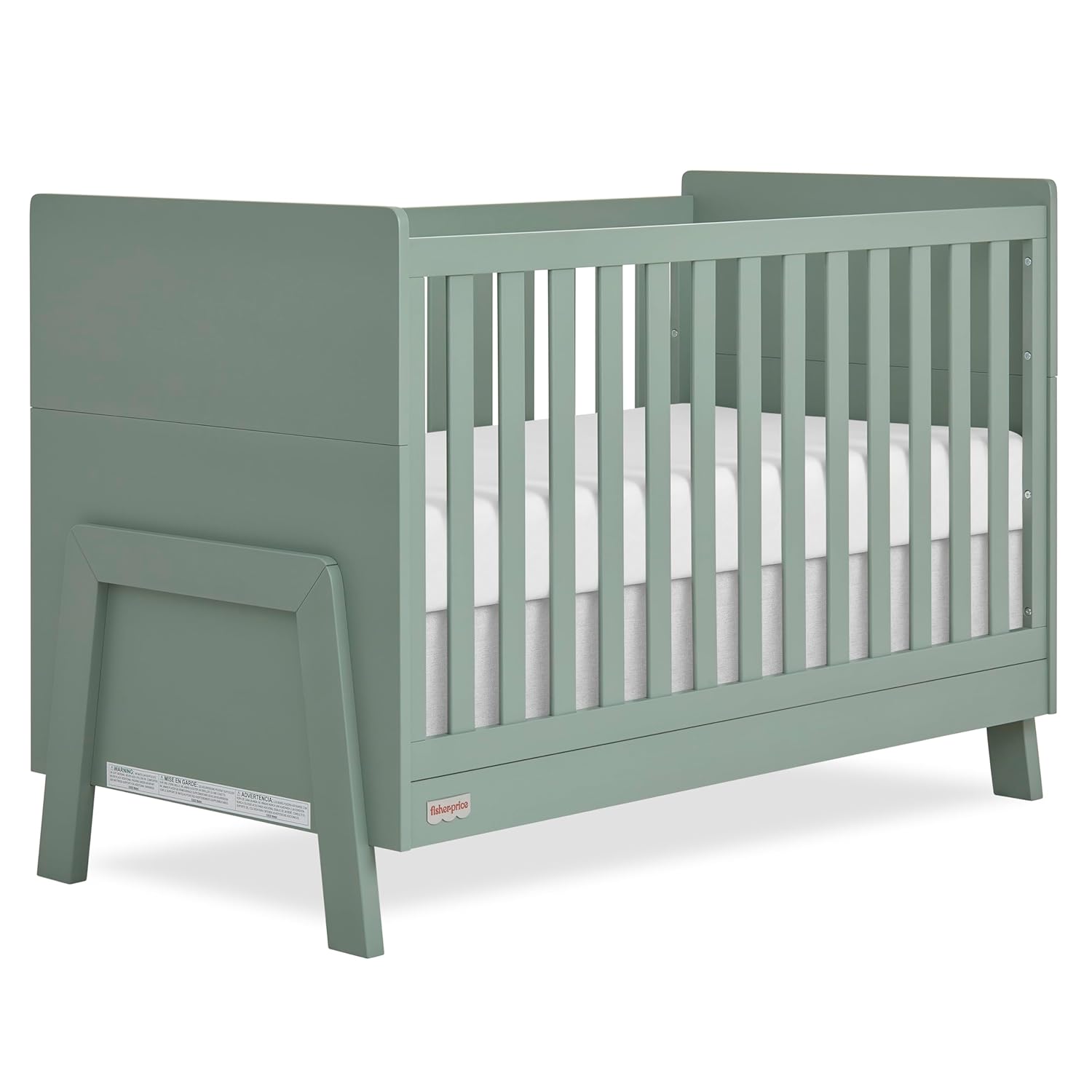 Dream On Me Fisher Price Iris 4-in-1 Convertible Crib in Chocolate Chip, Greenguard Gold & JPMA Certified, Converts from Baby Crib to Day Bed, Full-Size Bed and Toddler Bed