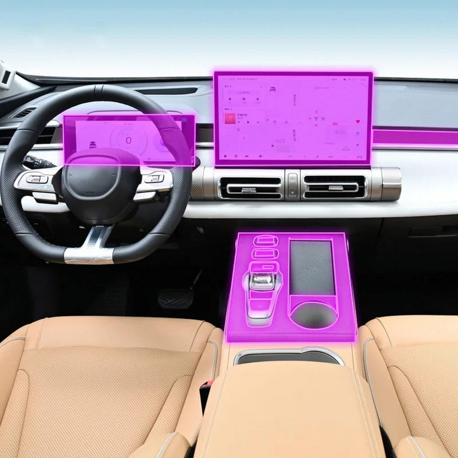 Film de protection en TPU transparent pour console GACMOTOR Trumpchi EMKOO 2023-2024