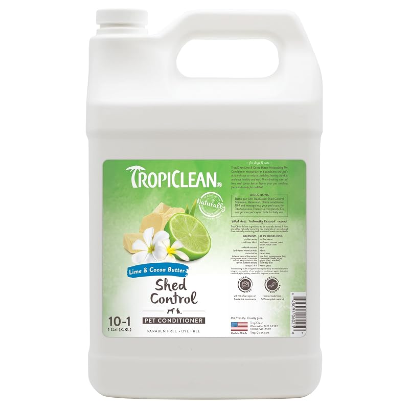 Condicionador para cães TropiClean Lime & Cocoa Butter com vitamina E e aloe, 3,79 L