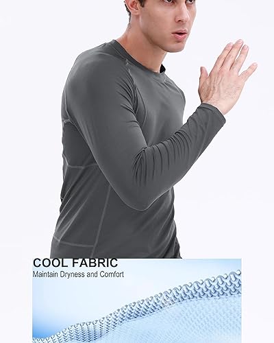 Miniatura 5 de BOOMCOOL 13 Pack Long Sleeve Compression Shirts for Men Workout Clothes Gym T Shirt for Rash Guard Sports Undershirt