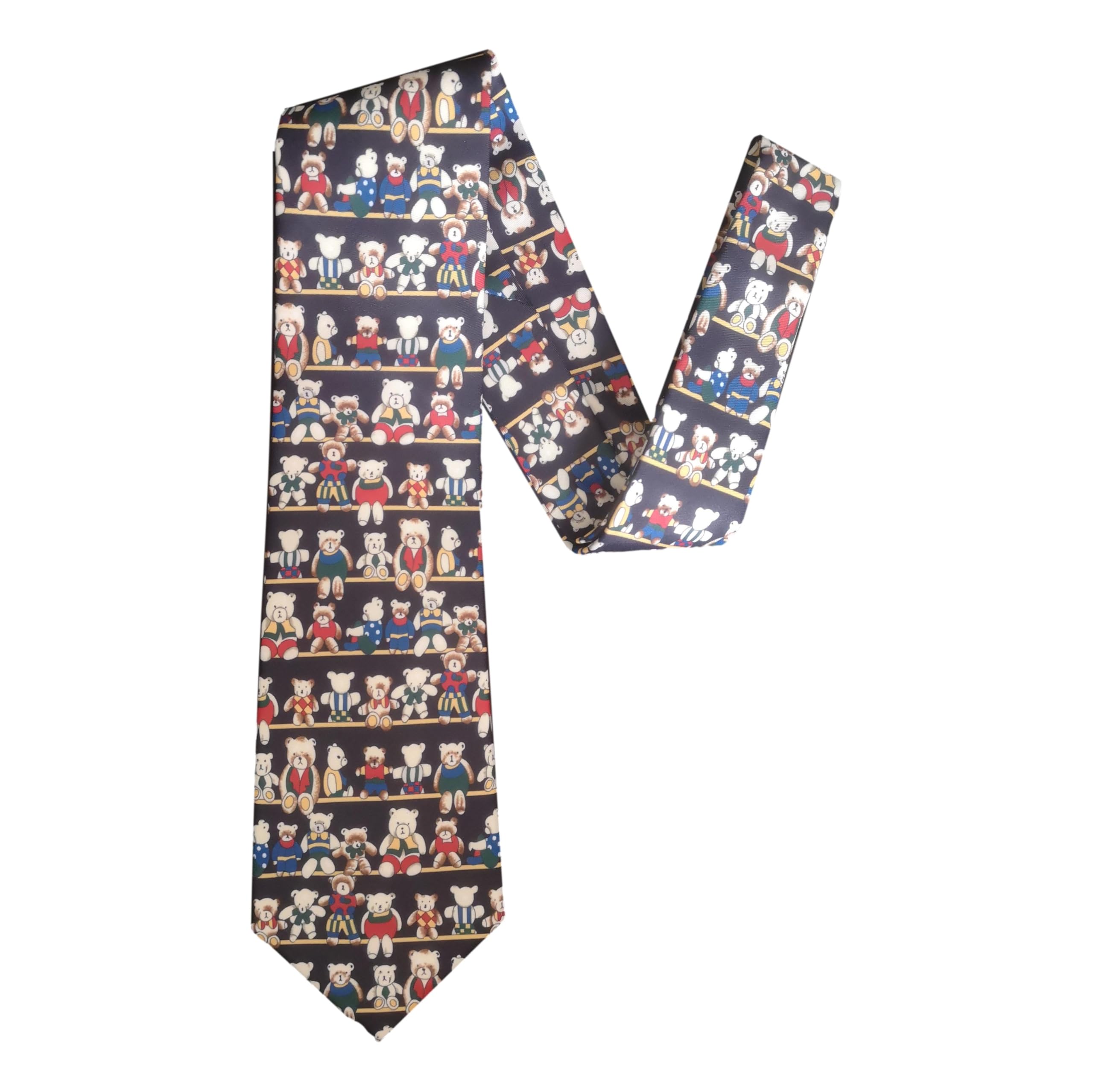 Tie Studio Multicolour Teddy Bears On The Shelf Repeating 100% Polyester Classic Tie