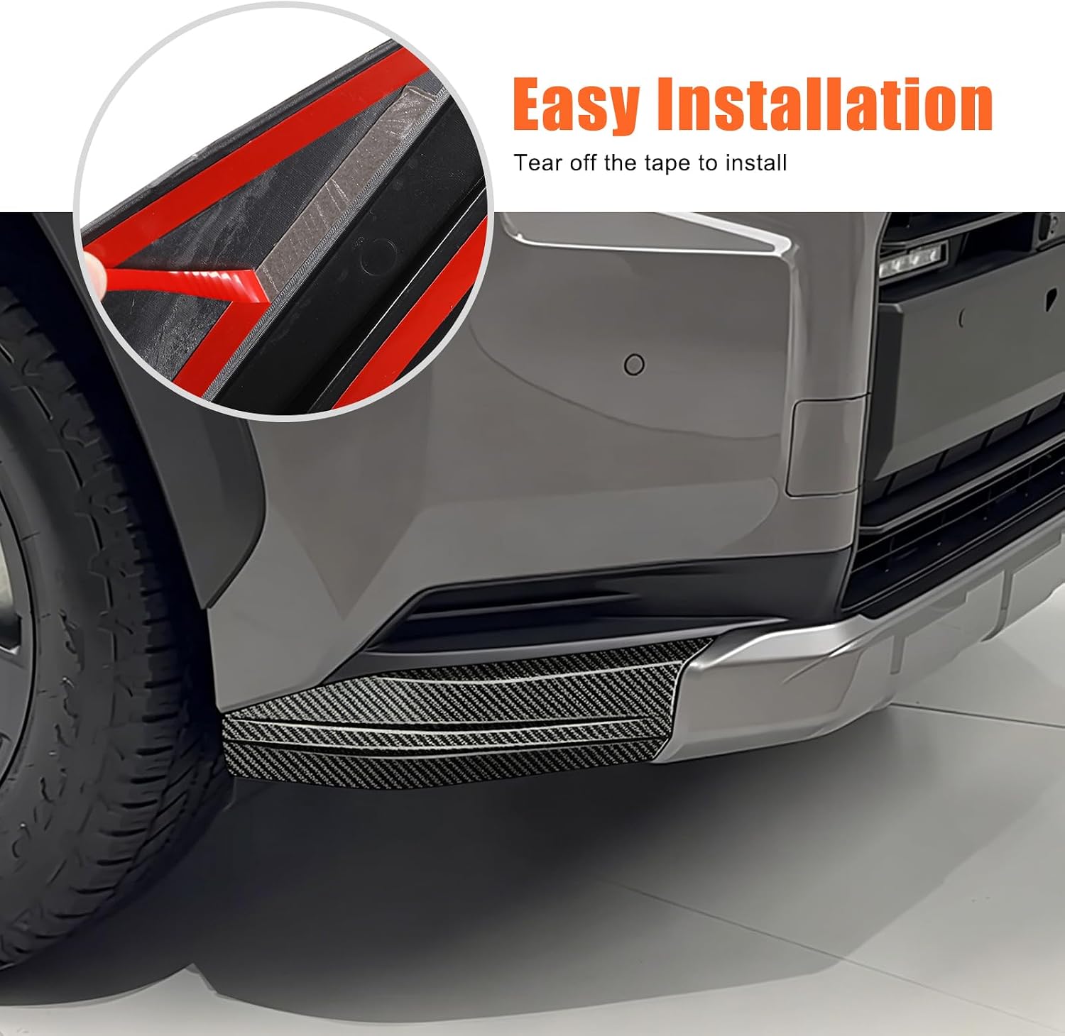 Car Front Bumper Grille Side Corner Decorative Protector Cover Trim Compatible with Toyot@ RAV4 2026 2027+，ABSFront Bumper Guard Anti-Collision Protector Cover Accessories