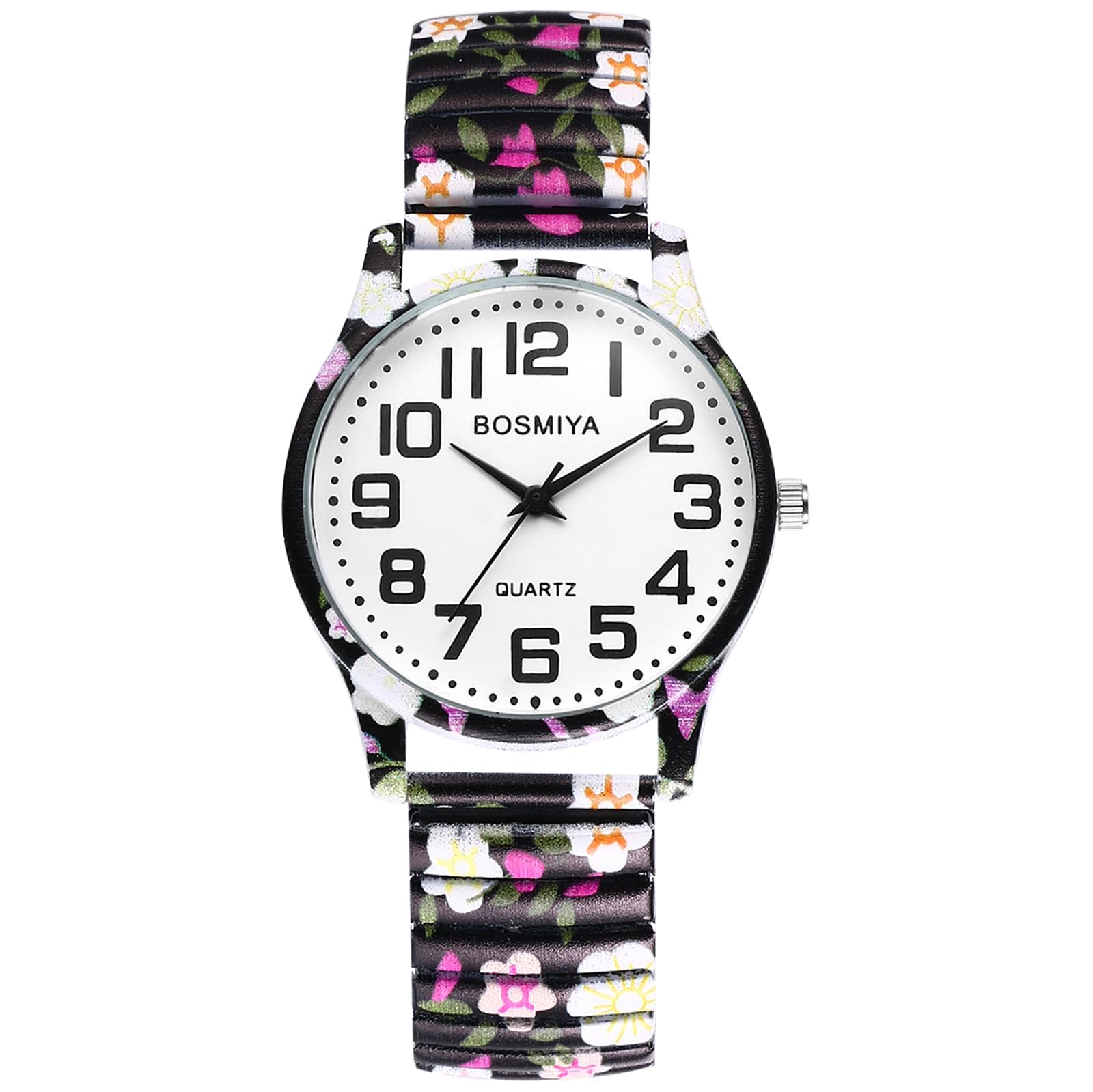 OIDEA Women Large Face Stretch Band Quartz Watch