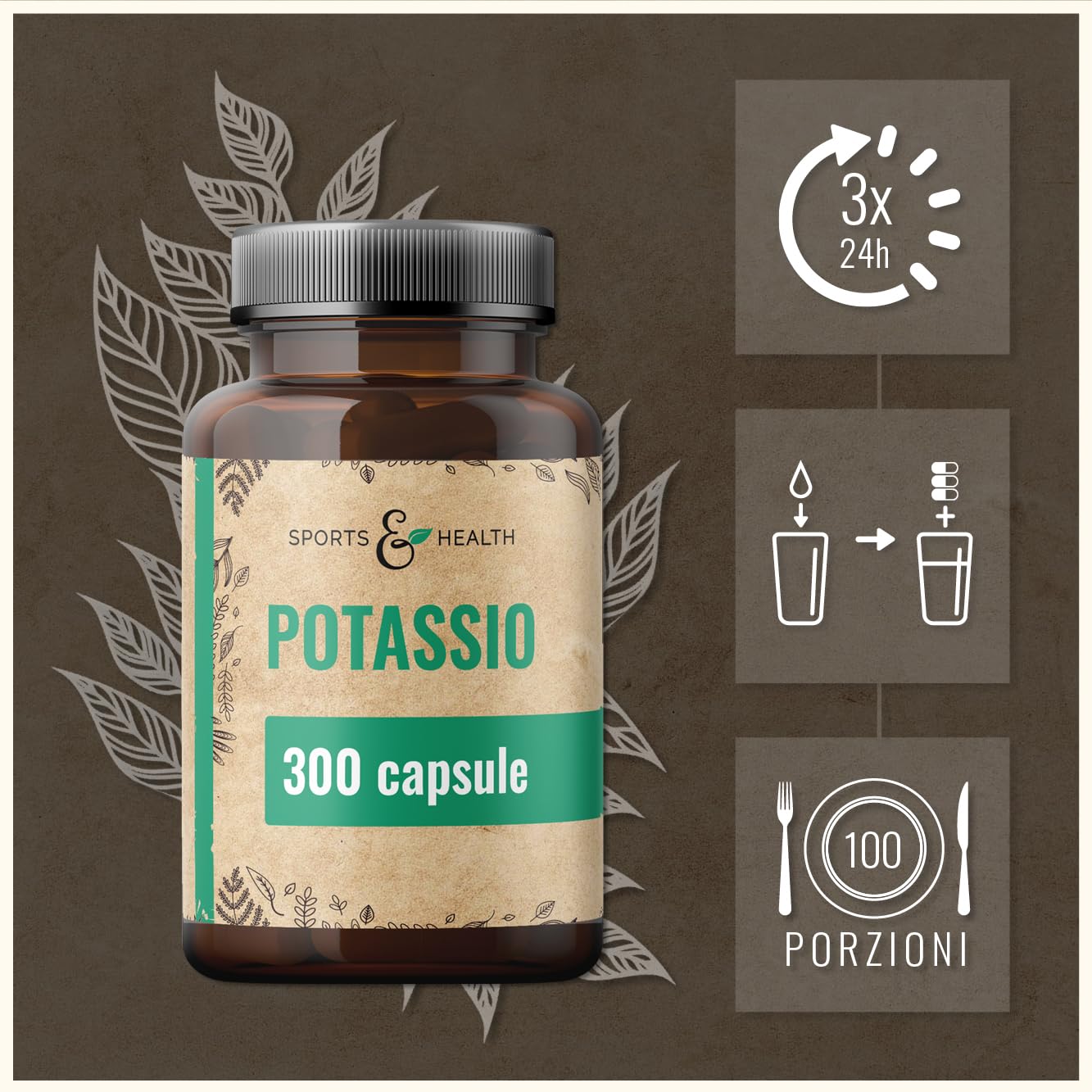 Capsule di Potassio Citrato - 300 Capsule - Vegan - 682,2mg per Dose Giornaliera - Citrato di integratore potassio integratore, Potassium Citrate, Citrato-di-potassio