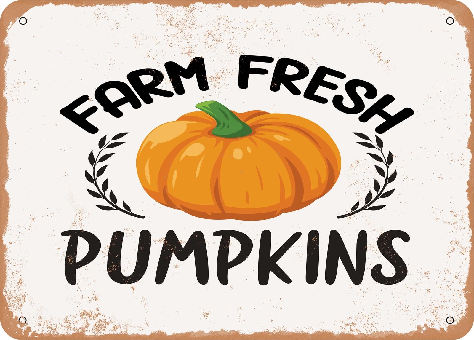 Miaomansenstore Metal Sign - Farm Fresh Pumpkins - 3 - Vintage Look Sign Home Decor