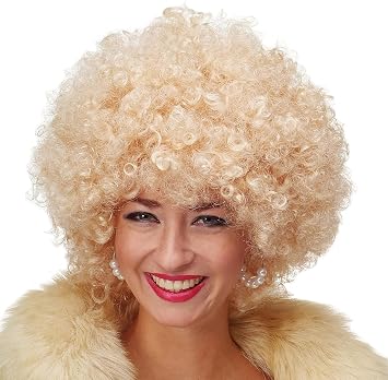 Alt n Renk K v rc k Afro Bonus Peruk Sa  Parti Peru u Platin Gold