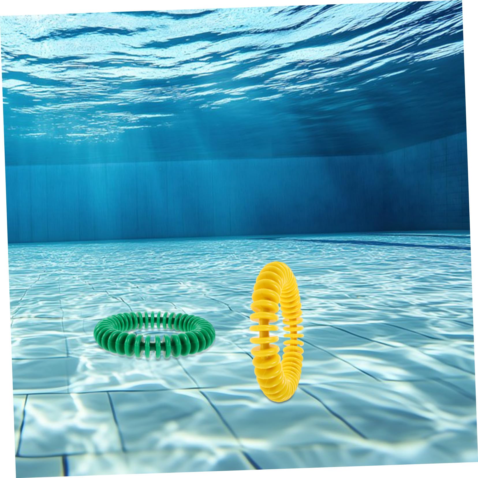 4 Pièces Bague D'entraînement De Plongée Accessoire De Formation des Anneaux De Plongée Jouets De Piscine De Plongeon De Piscine Plastique