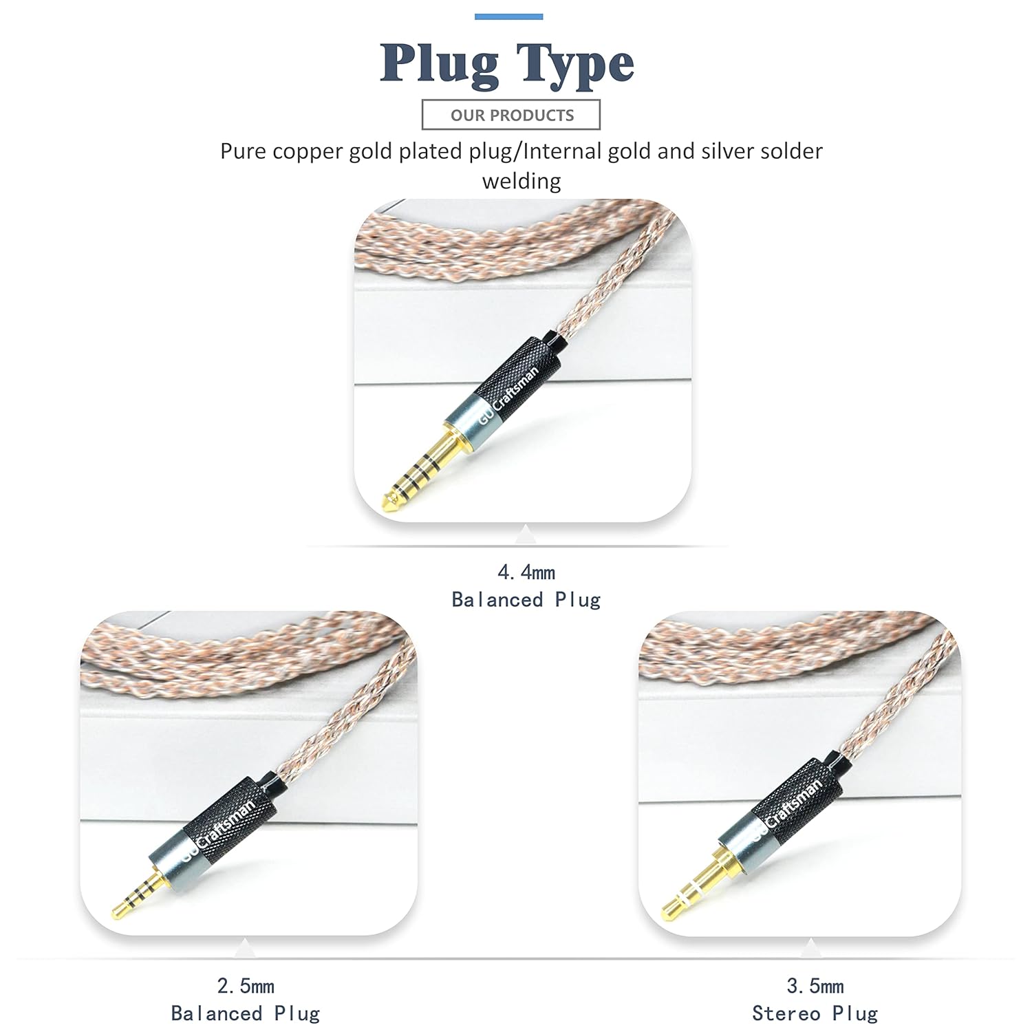 5N OFC Copper+Graphene Mixed Braid Earphone Replacement Cables for Westone Pro X10 Pro X20 Pro X30 MACH10 MACH20 MACH30 MACH40 MACH50 (3.5mm)