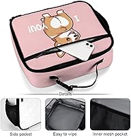 Vista 4 de Corgi - Lonchera reutilizable para perros, bolsa térmica con aislamiento, lonchera para comida y alimentos, bolsa de mano para mujeres, niños