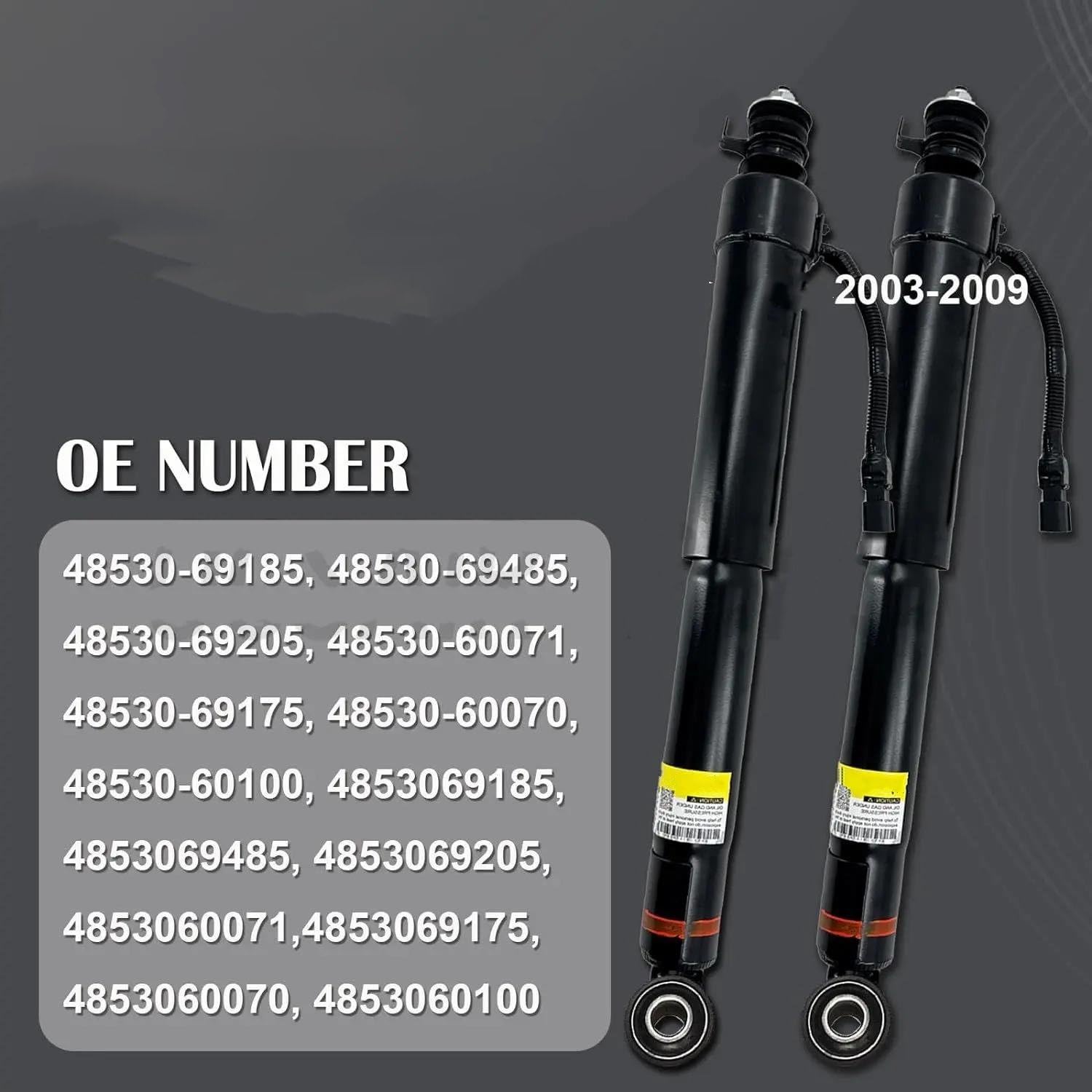 Kit di ammortizzatori Anteriori e Posteriori da 4 Pezzi 48510-69195 48530-69185 per Lexus GX470 2002 2003-2009, Molla di Sospensione per ammortizzatori Posteriori