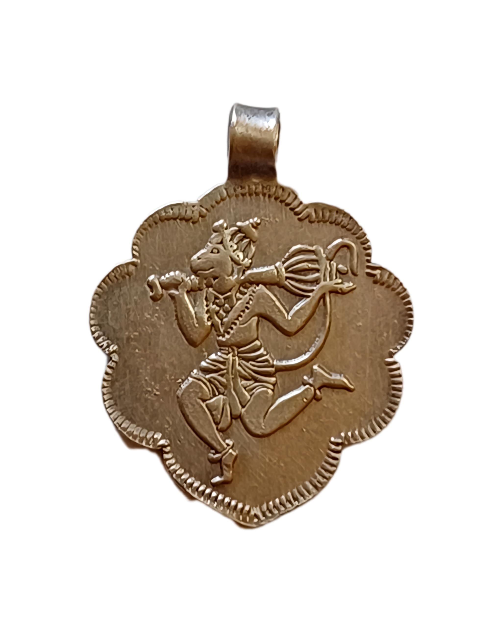 Dakshin Cult’s Lord Hanuman Protection/Suraksha Yantra Tribal Pendant for Kids, for COURAGE, PROTECTION & WISDOM, Unisex, Silver Made, Authentic & Genuine