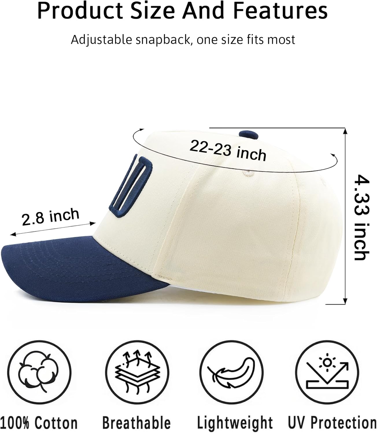 Dad Hats for Men, Vintage Two Tone Hat, New Dad Gifts for Husband, Fathers Day Birthday Gifts from Daughter Son Wife