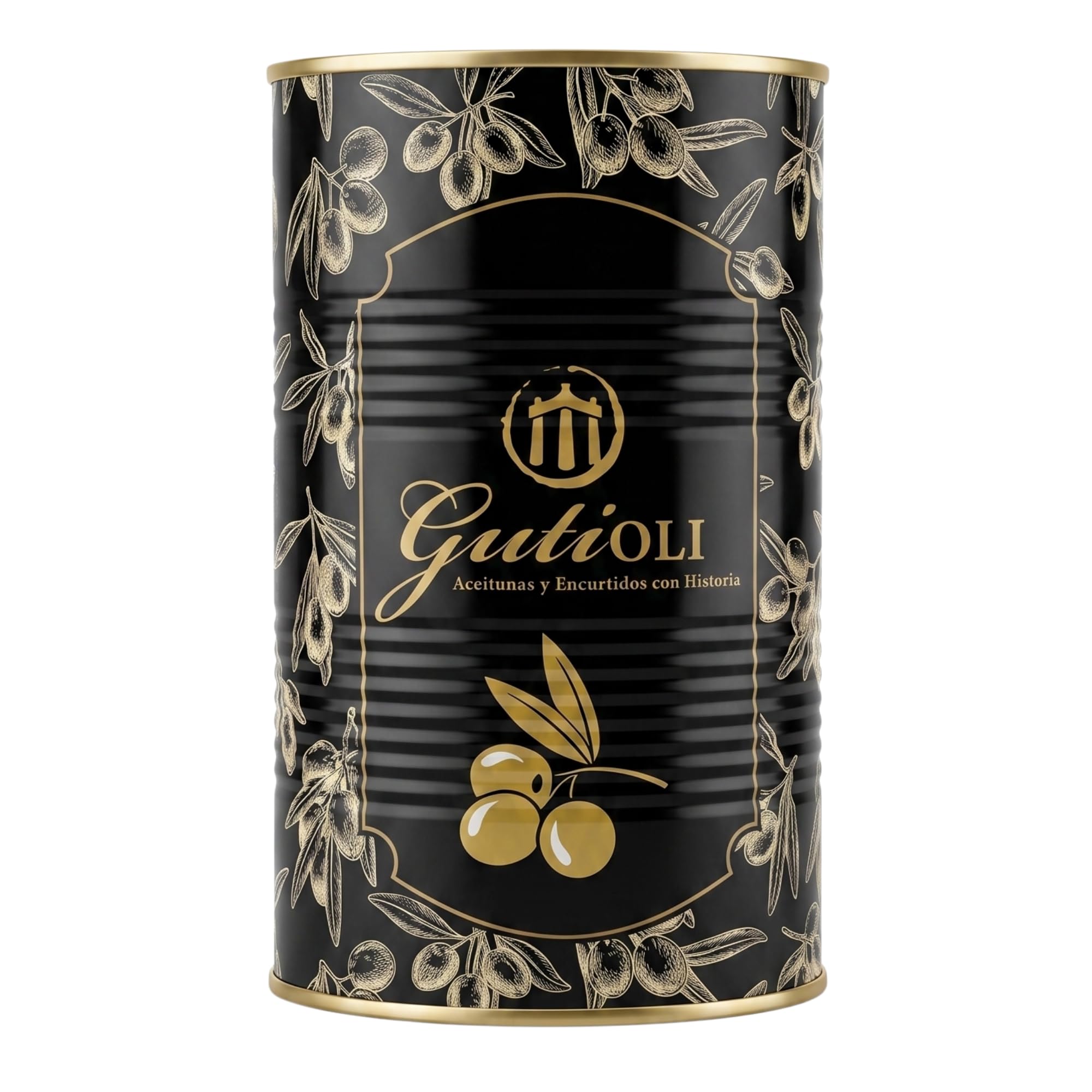 Aceitunas Gordal Picantes GutiOLI Cachonditas Sin Hueso Lata 2 kg Escurrido
