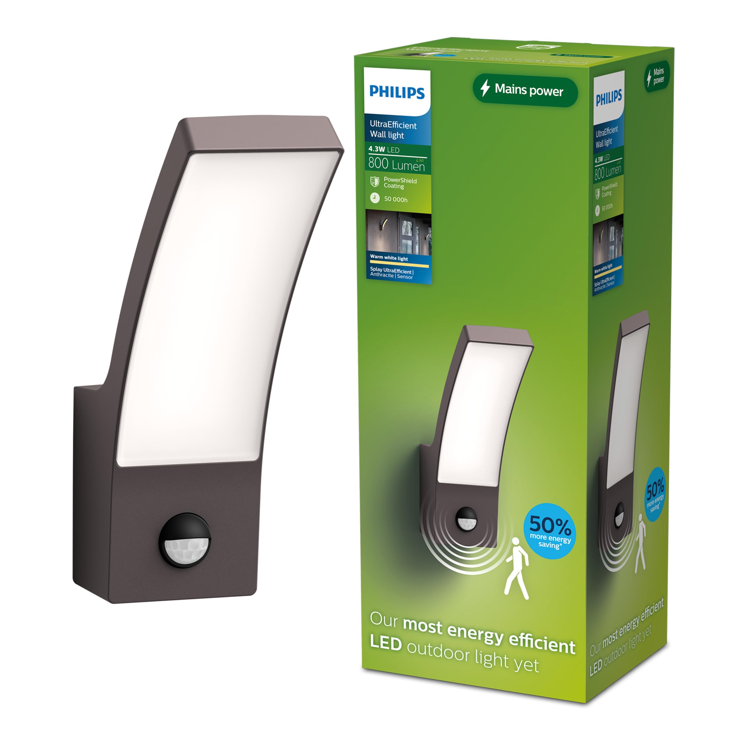 Philips Lighting Splay LED Outdoor Wall Light With... + Defect (287160)