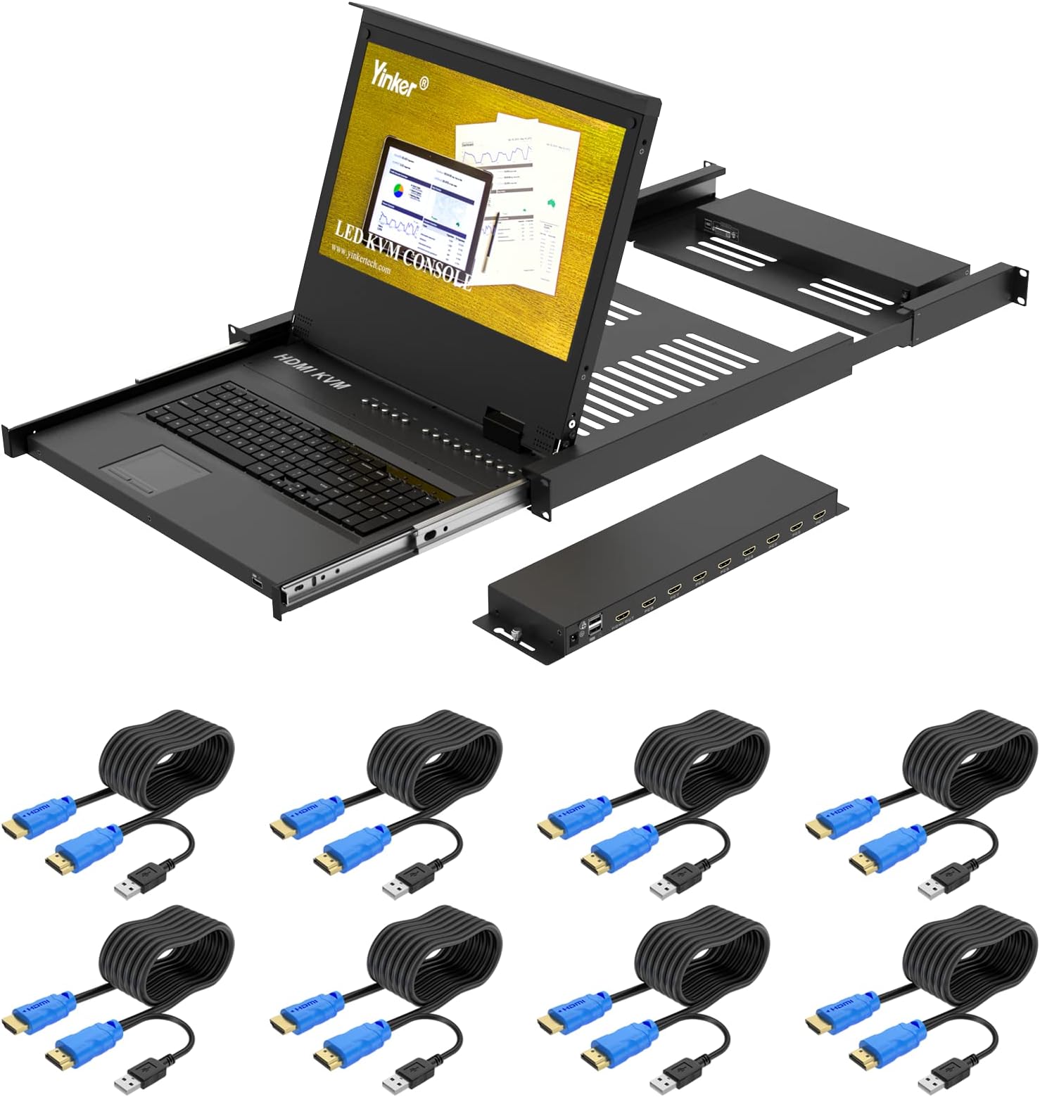 Amazon.com: Tripp Lite B021-000-19 KVM Rack Console 1U Rackmount w 19 ...