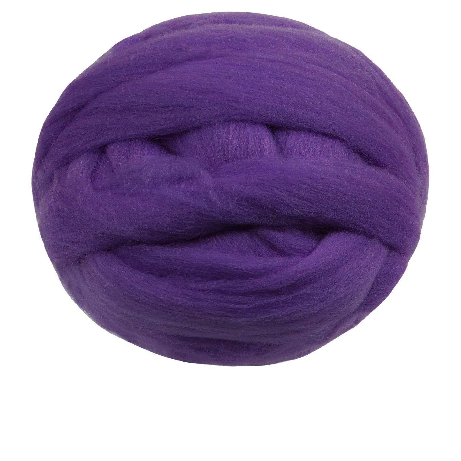 JeogYong Needle Felting Wool, 7.05oz Wool Roving Chunky Wool Yarn, Grape-Purple Wool Roving Yarn for Needle Felting, Wet Felting, Felting Projects, DIY Crafts