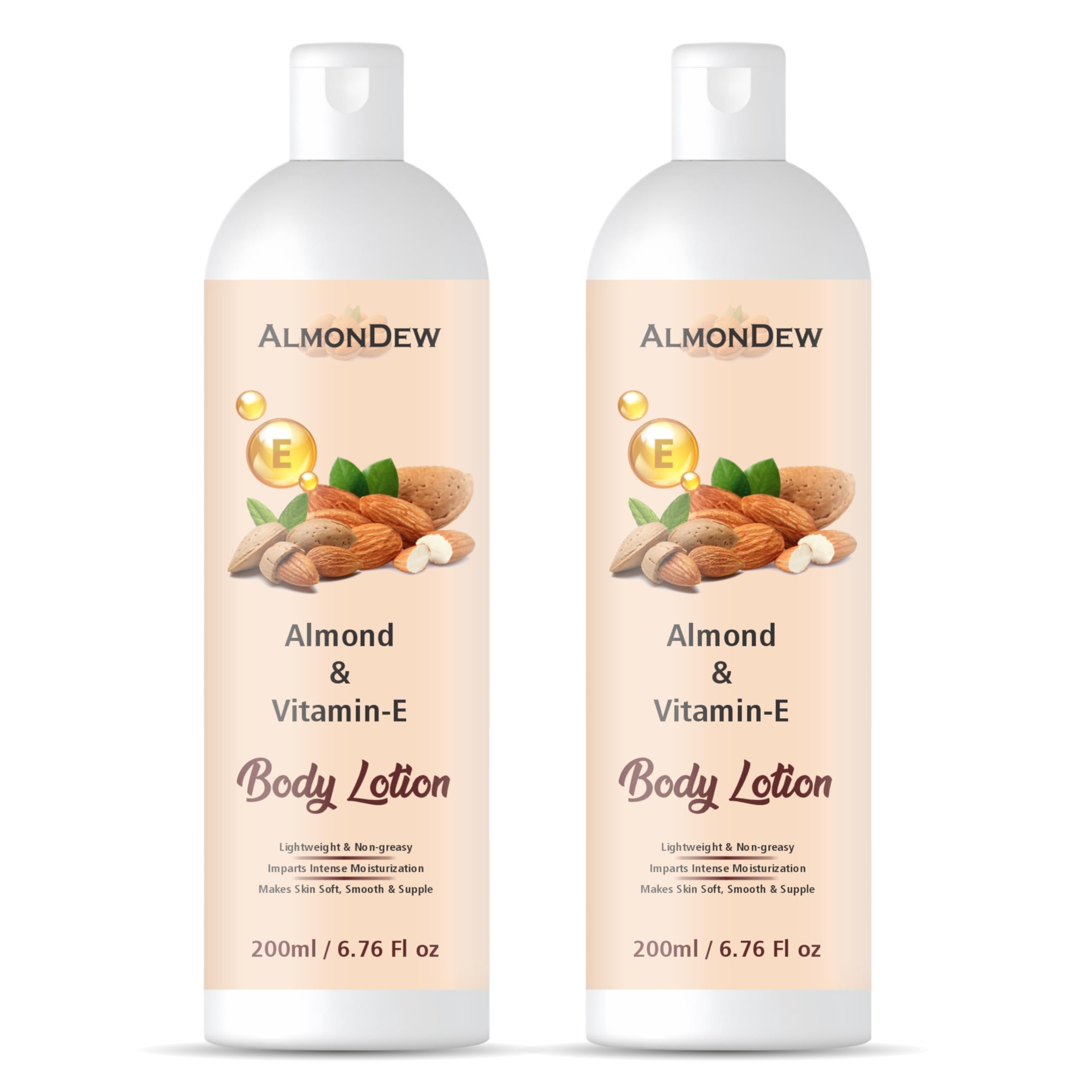 AlmonDew Almond & Vitamin E Body Lotion – Deep Hydration, Lightweight, Non-Greasy Formula, Enriched with Vitamin E for Soft, Smooth Skin – Suitable for All Skin Types (pack of 2) 400ml-image-33