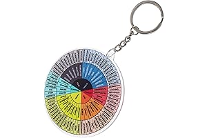 TEHAUX Feelings Wheel Keychain: Emotional Literacy and Well-being at Your Fingertips