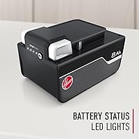Vista 4 de Hoover ONEPWR 8.0 Ah Lithium Ion Battery, Replacement Battery for Hoover ONEPWR Products, 4X Longer Runtime, LED Charge Status Indicator Lights