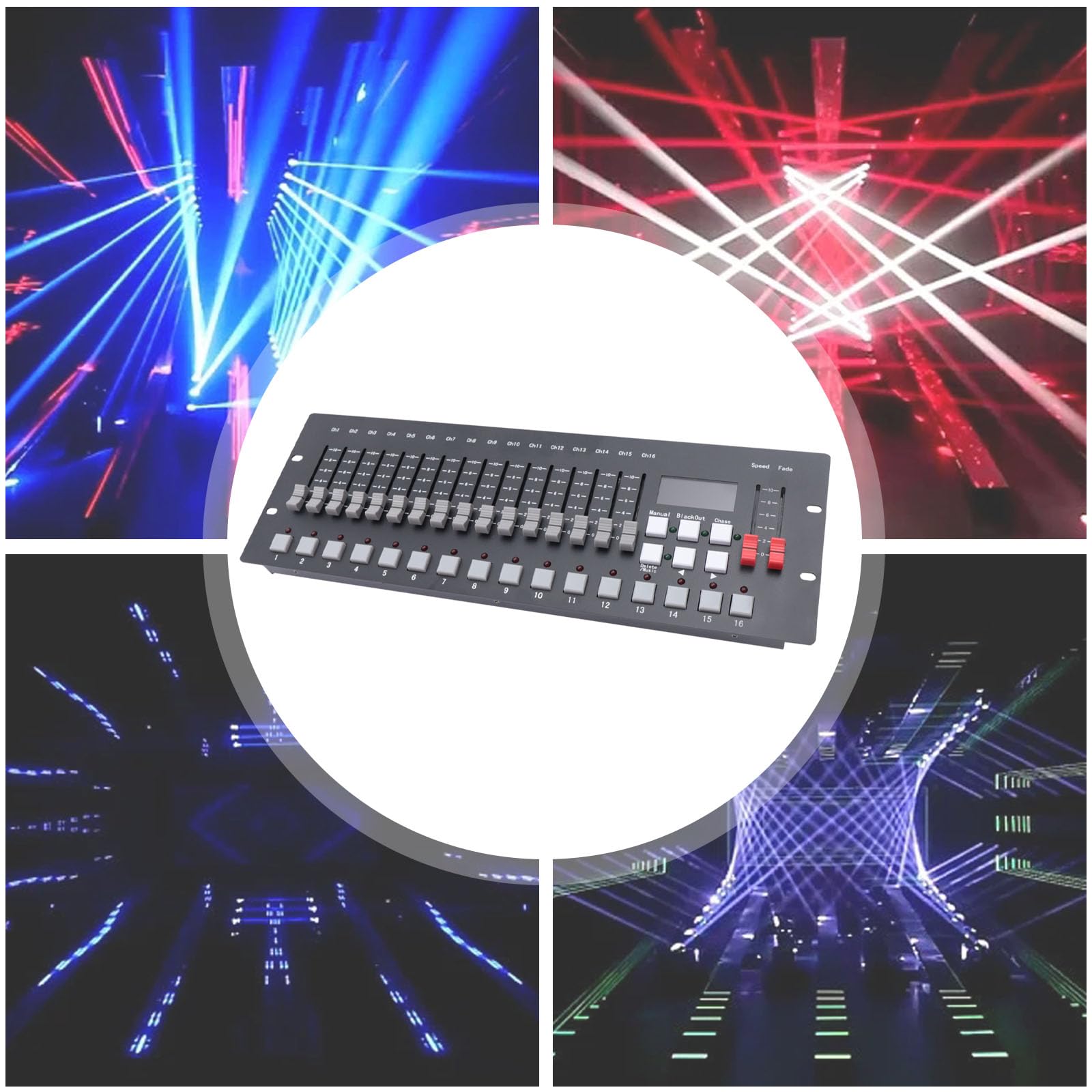 DMX Controller 256 per illuminazione palcoscenico, console luminosa per apparecchiature DJ, console DMX 256 CH mixer luce per luce effetto LED, controllo senza programmazione scena