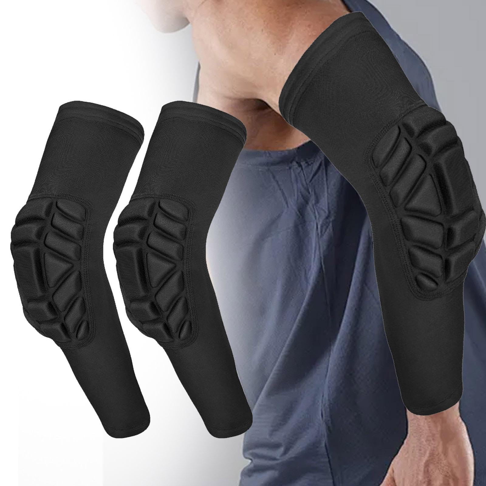 Gomitiere, Manicotto per Gomito, Protezione Antiurto, Cuscinetto di Supporto a Compressione, Manicotto Protettivo per Braccio, Attrezzatura per Rugby,