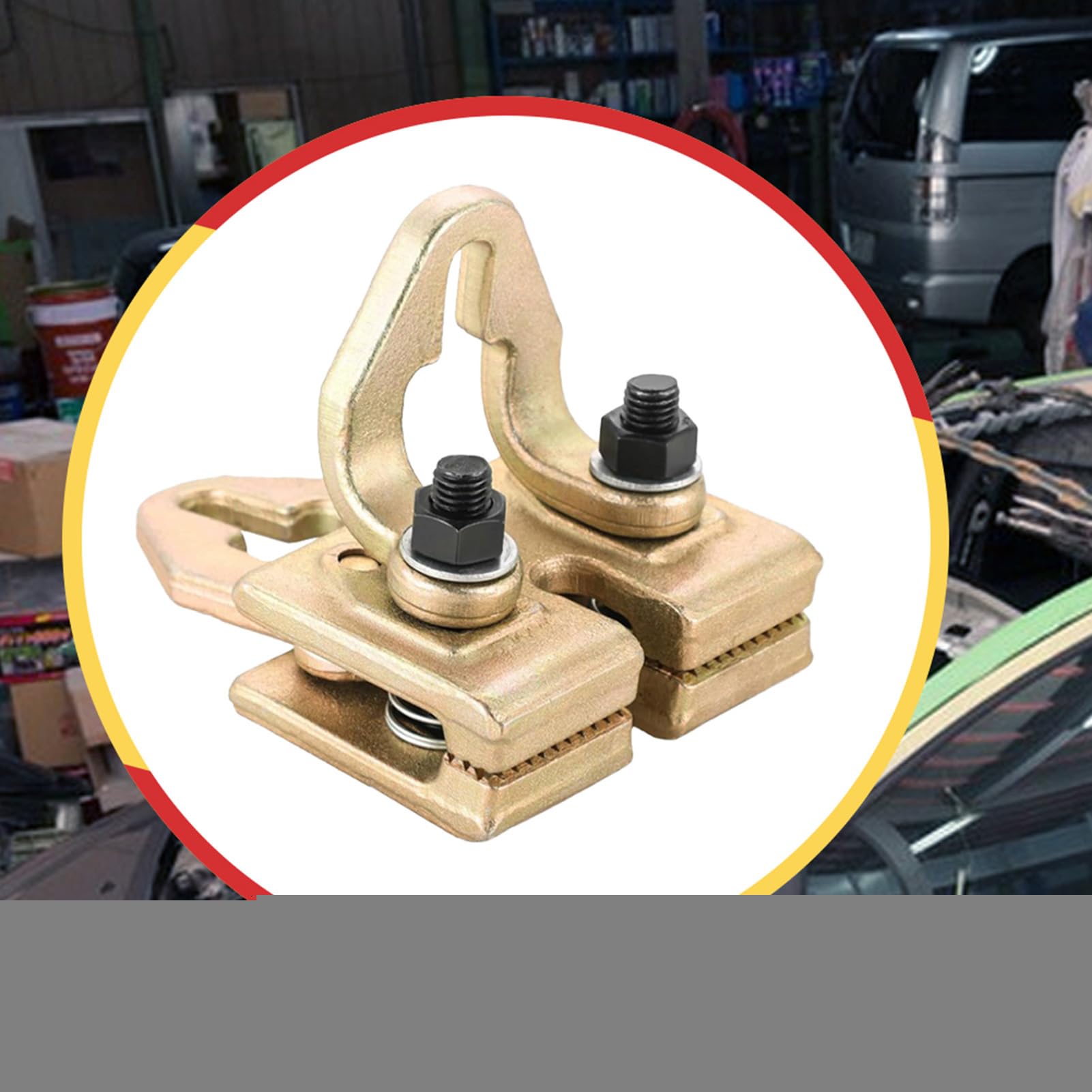 Abrazadera de tracción para carrocería de automóvil, Abrazadera de
