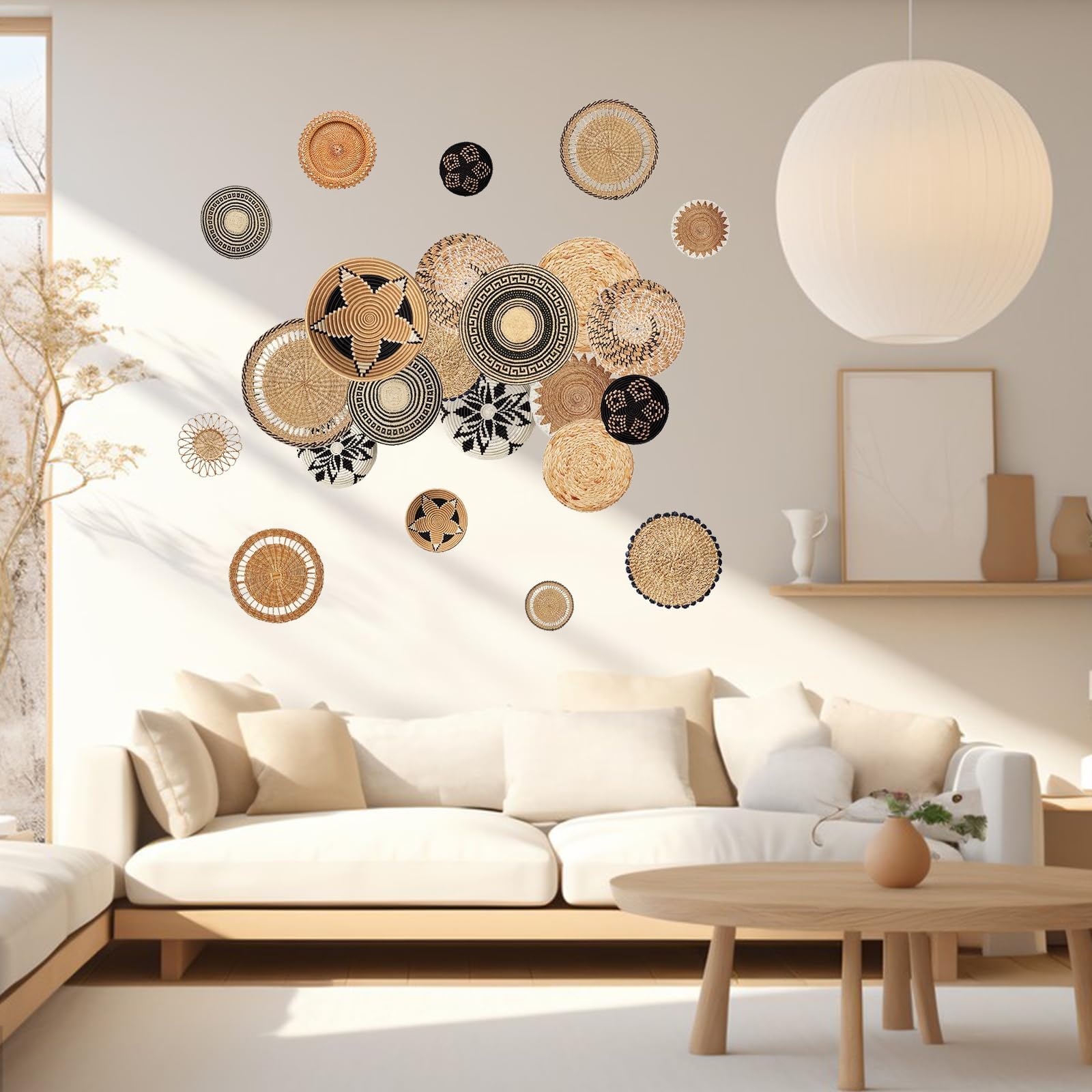 Acrylique Miroir Mural Autocollant, 6 Pièces Rond Miroir Stickers