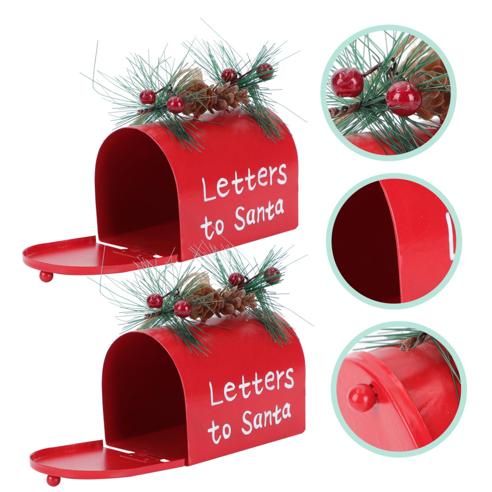 PRETYZOOM 6 STK Weihnachtsbaum-Anhänger Weihnachtskugeln Baumbehang schmücken Christbaum anhänger Weihnachtsbaum Briefkasten Hintergrund- einzigartiger Wohn Plastik