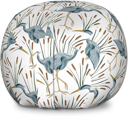 Miniatura 40 de Lunarable Silla de almacenamiento para adolescentes, coloridos patines de estilo retro, para actividades juveniles, para niñas y niños, divertido