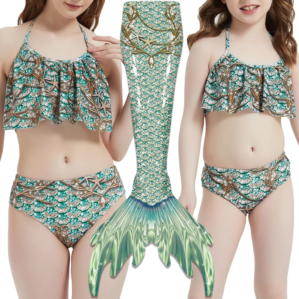 JQGBBOXMermaid Tails for Swimming for Girls, Kids, and Adults Bikini Set Family Swimwear