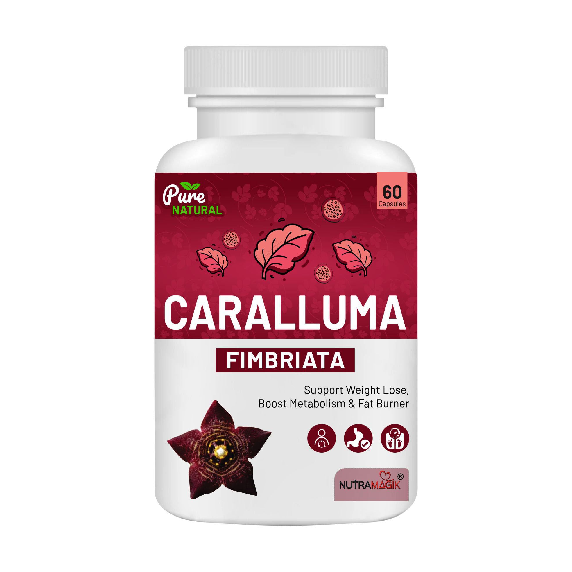 Nutramagik Caralluma Fimbriata Extract Best Natural Plant Root Appetite Suppressant & Energy Booster, max Strength Slim Lean Fat Burn - 60 capsules-image-14