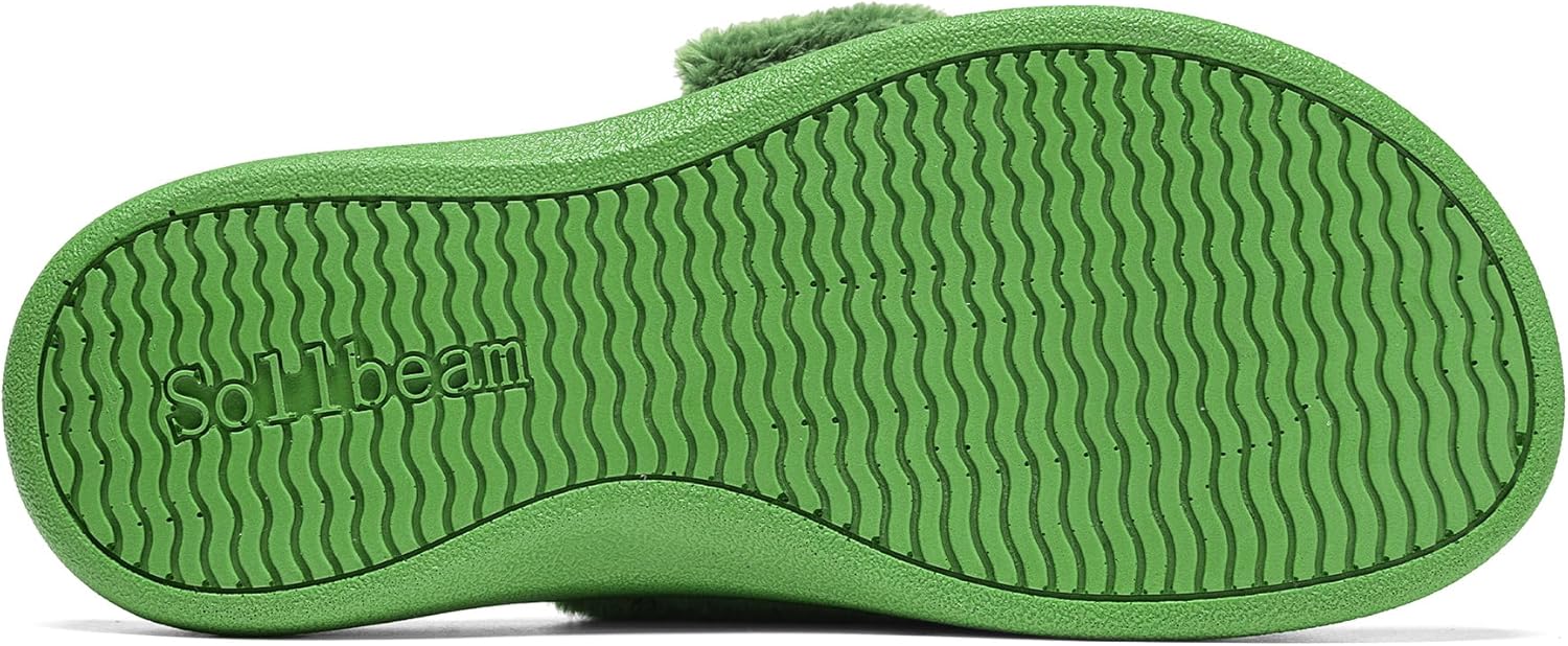 SOLLBEAM Women's Plantar Fasciitis Fuzzy House Orthopedic Adjustable Slippers With Arch Support Orthotic Heel Cup Sandals For Ladies - Image 6