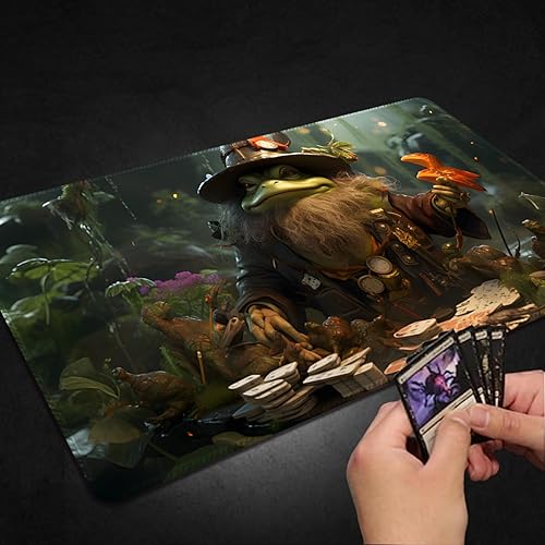 Miniatura 5 de Tapete de juego para MTG, con bolsas de almacenamiento gratis, tapete de juego de 24 x 14 pulgadas, TCG y tapete de juego de mesa para tarjetas,