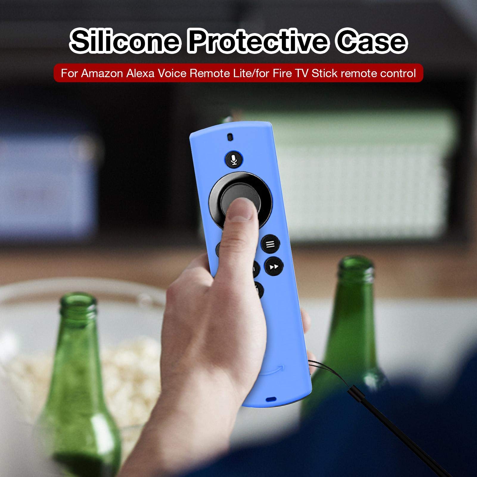 Cover Protettiva in Silicone, Cover in Silicone Morbida Antiurto, Cover Protettiva in Silicone Compatibile per Voice Remote Lite/ TV Stick Smart TV Remote Custodia in