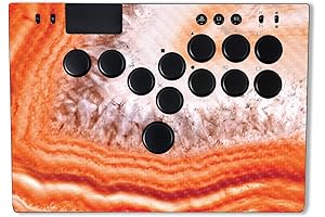 MightySkins Carbon Fiber Skin Compatible with Razer Kitsune - Orange Quartz