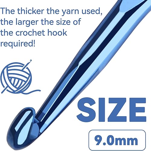 Miniatura 2 de Coopay Hilo de tejido de agujas de punto para ganchillo, ganchos de ganchillo duraderos para principiantes, regalo ideal para accesorios de kit de