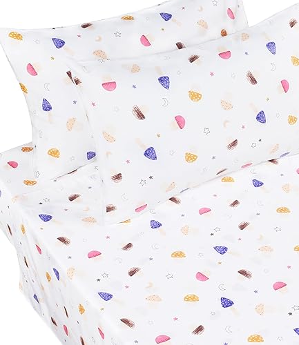 Vista 90 de J pinno Juego de sábanas tamaño individual de dinosaurio para niños y niñas, 100% algodón, sábana encimera, sábana bajera + funda de almohada