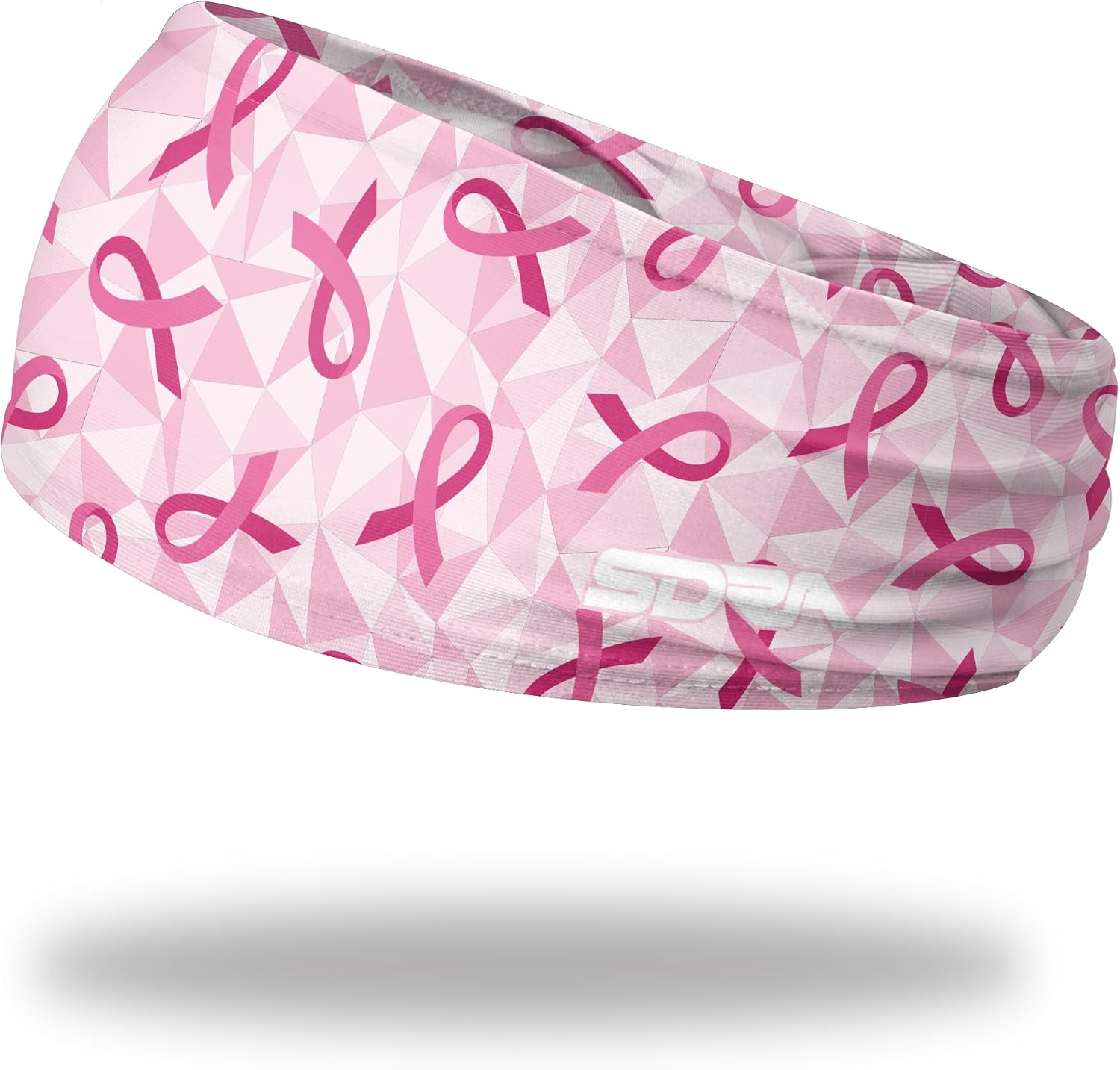 Suddora Wide Pink Ribbon Tapered Headband and Quarterback Football Towel Bundle, Breast Cancer Awareness Accessories for Gym, Yoga, Youthful Football, Workout, Sports image 2
