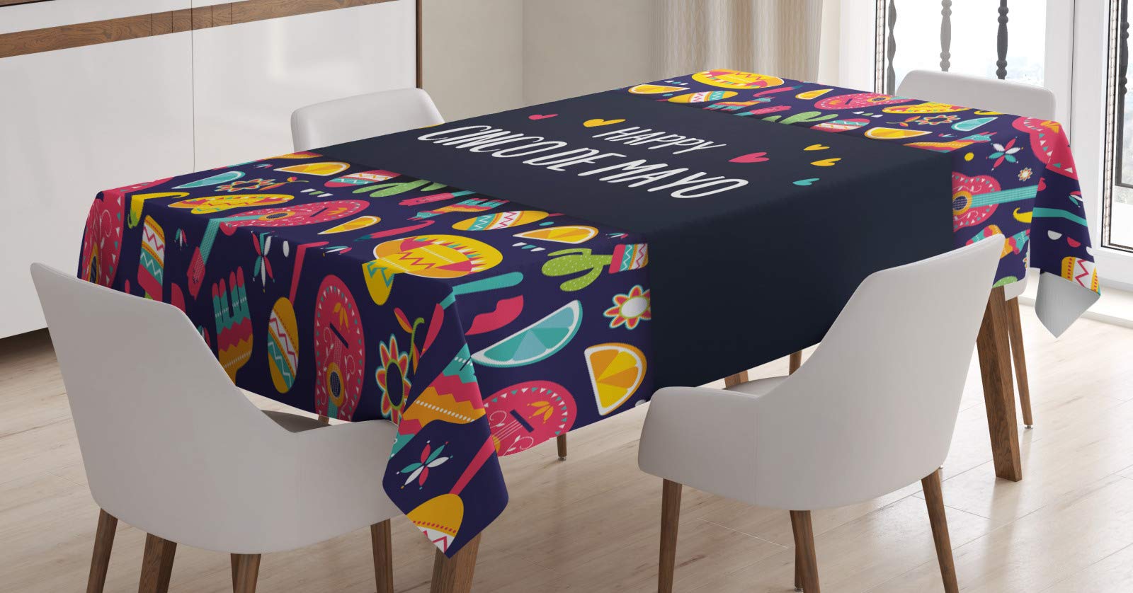 ABAKUHAUS Tovaglia Rettangolare Stelle Grey Star Celebration - 140x200 Cm In Raso Di Seta Poliestere - Lavabile, Uso Interno/esterno